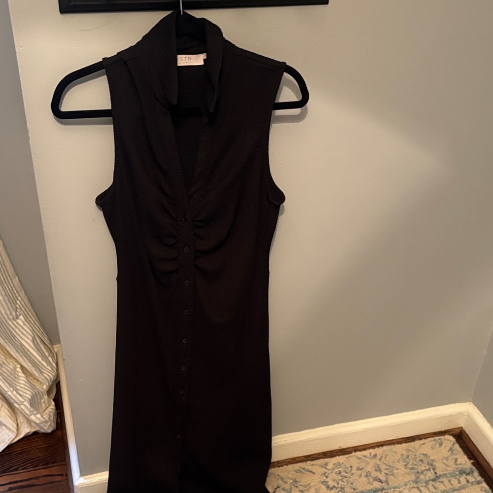 Astr Black Midi Dress